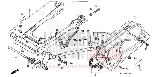 REAR FORK/CHAIN CASE XL125SC de 1982